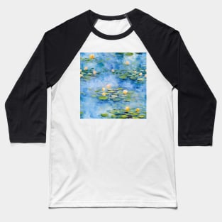 Monet Style Water Lilies 3 Baseball T-Shirt